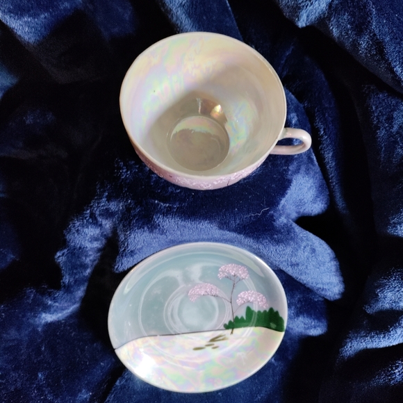 Antique lusterware tea set service for 4 - Picture 7 of 12